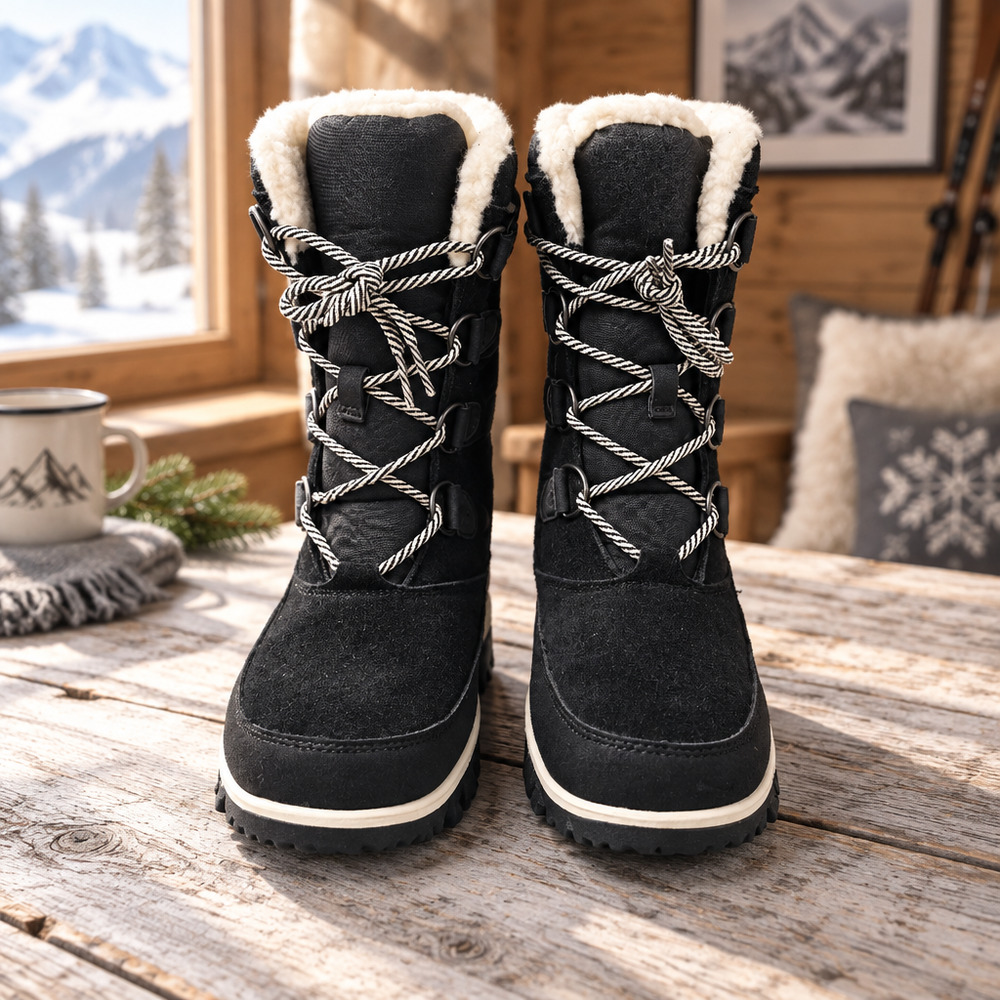 NWT Universal Threads Women's Leather Thermolite Winter Boots Size 6